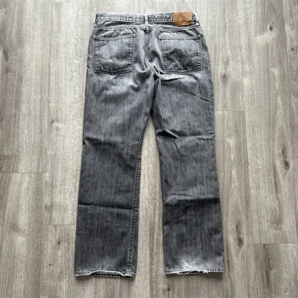 American Eagle Outfitters Mens Jeans Gray Wash Straight Fit 34x32 - Picture 5 of 7